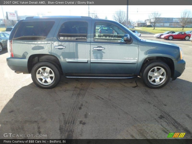 Blue-Green Crystal / Ebony Black 2007 GMC Yukon Denali AWD
