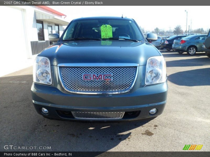 Blue-Green Crystal / Ebony Black 2007 GMC Yukon Denali AWD