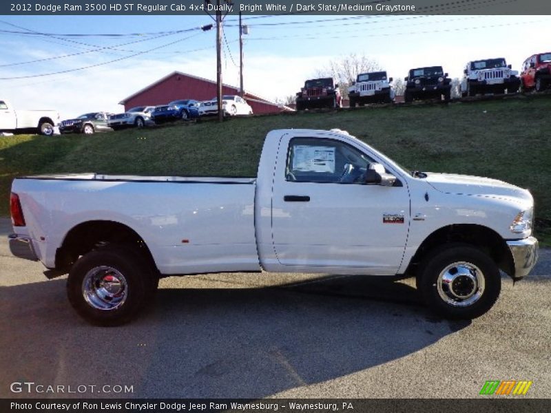 Bright White / Dark Slate/Medium Graystone 2012 Dodge Ram 3500 HD ST Regular Cab 4x4 Dually