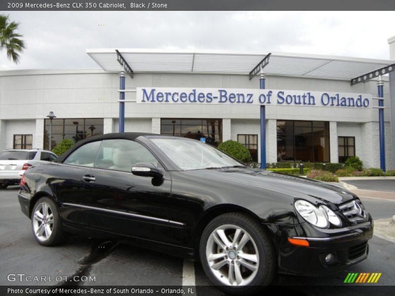Black / Stone 2009 Mercedes-Benz CLK 350 Cabriolet
