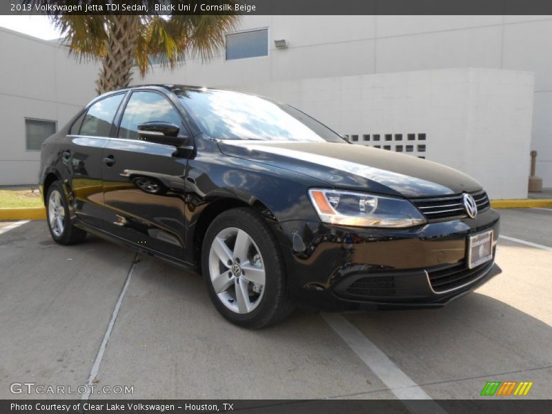 Black Uni / Cornsilk Beige 2013 Volkswagen Jetta TDI Sedan