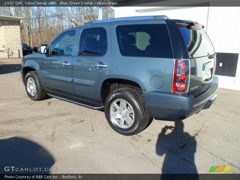 Blue-Green Crystal / Ebony Black 2007 GMC Yukon Denali AWD