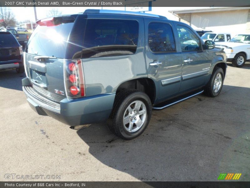 Blue-Green Crystal / Ebony Black 2007 GMC Yukon Denali AWD
