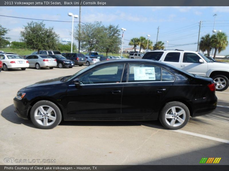 Black Uni / Cornsilk Beige 2013 Volkswagen Jetta TDI Sedan