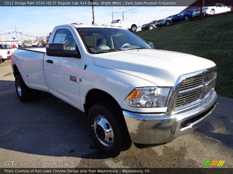 Bright White / Dark Slate/Medium Graystone 2012 Dodge Ram 3500 HD ST Regular Cab 4x4 Dually