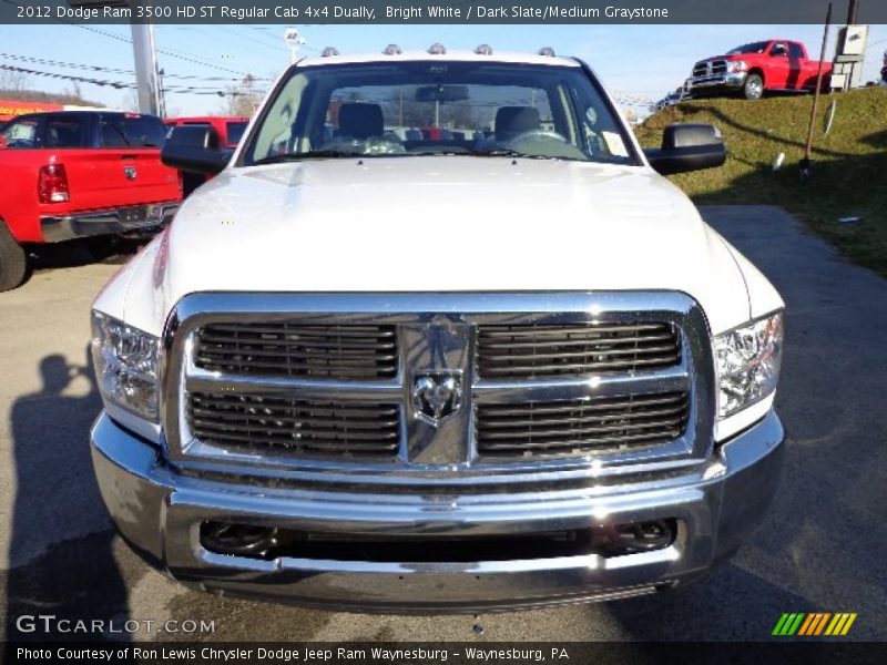 Bright White / Dark Slate/Medium Graystone 2012 Dodge Ram 3500 HD ST Regular Cab 4x4 Dually