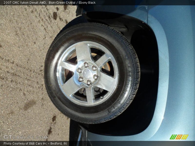 Blue-Green Crystal / Ebony Black 2007 GMC Yukon Denali AWD