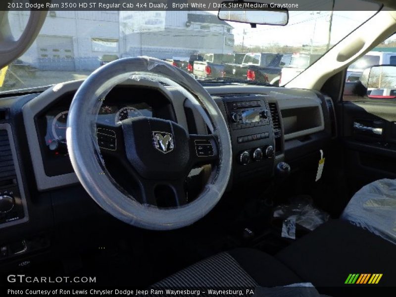 Bright White / Dark Slate/Medium Graystone 2012 Dodge Ram 3500 HD ST Regular Cab 4x4 Dually
