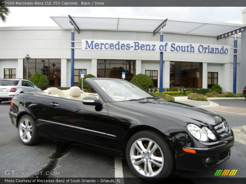 Black / Stone 2009 Mercedes-Benz CLK 350 Cabriolet