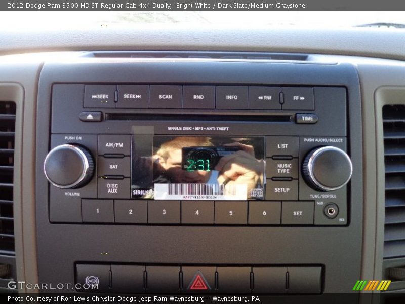 Bright White / Dark Slate/Medium Graystone 2012 Dodge Ram 3500 HD ST Regular Cab 4x4 Dually
