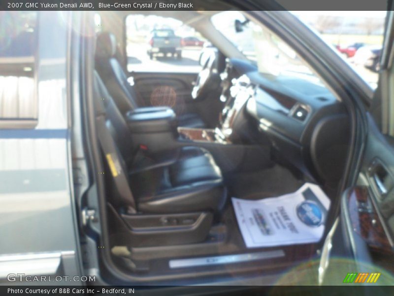 Blue-Green Crystal / Ebony Black 2007 GMC Yukon Denali AWD