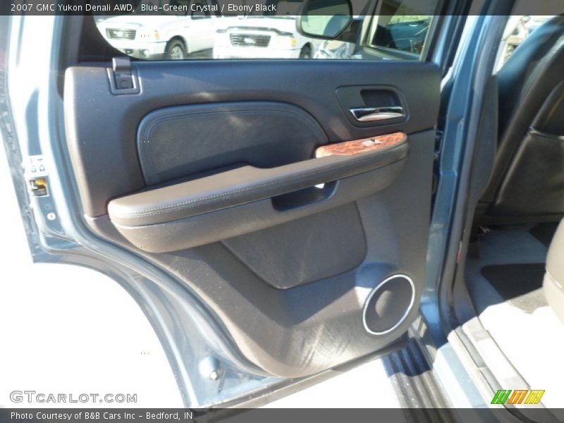 Blue-Green Crystal / Ebony Black 2007 GMC Yukon Denali AWD