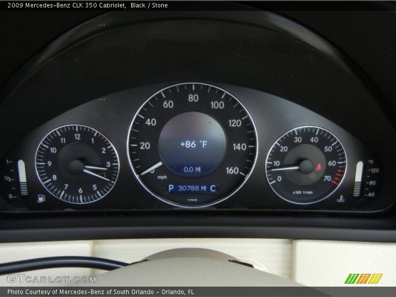 Black / Stone 2009 Mercedes-Benz CLK 350 Cabriolet