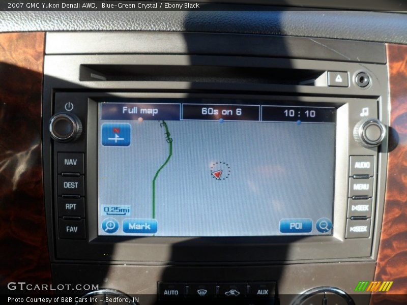 Blue-Green Crystal / Ebony Black 2007 GMC Yukon Denali AWD