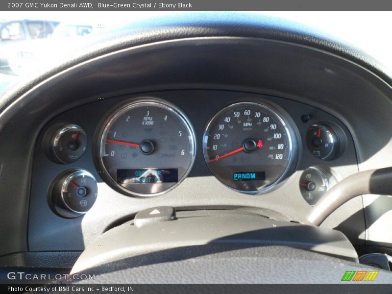 Blue-Green Crystal / Ebony Black 2007 GMC Yukon Denali AWD