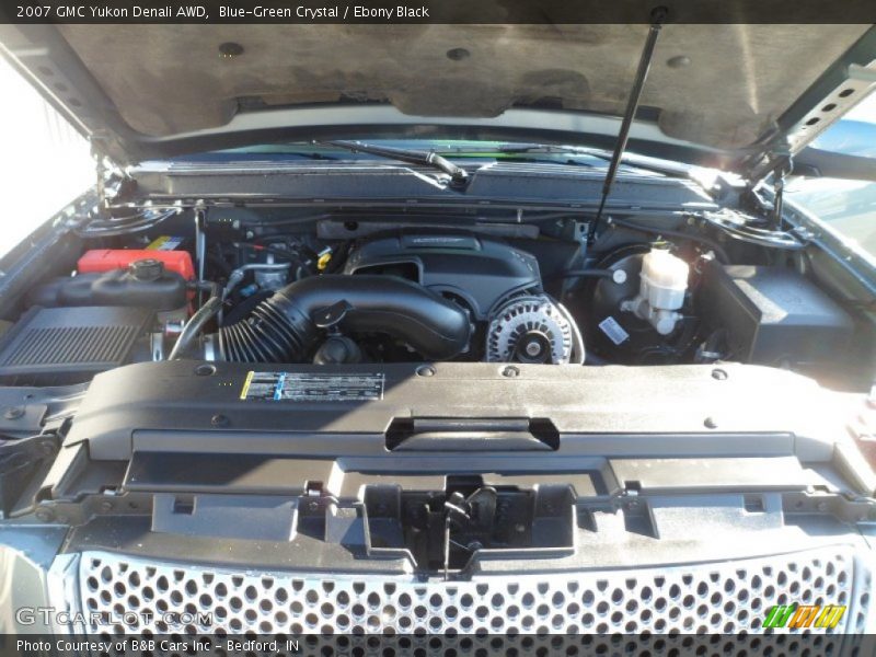 Blue-Green Crystal / Ebony Black 2007 GMC Yukon Denali AWD