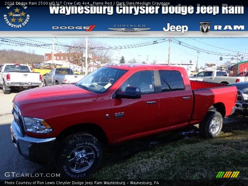 Flame Red / Dark Slate/Medium Graystone 2012 Dodge Ram 2500 HD SLT Crew Cab 4x4