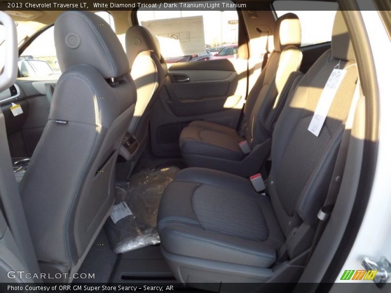 White Diamond Tricoat / Dark Titanium/Light Titanium 2013 Chevrolet Traverse LT