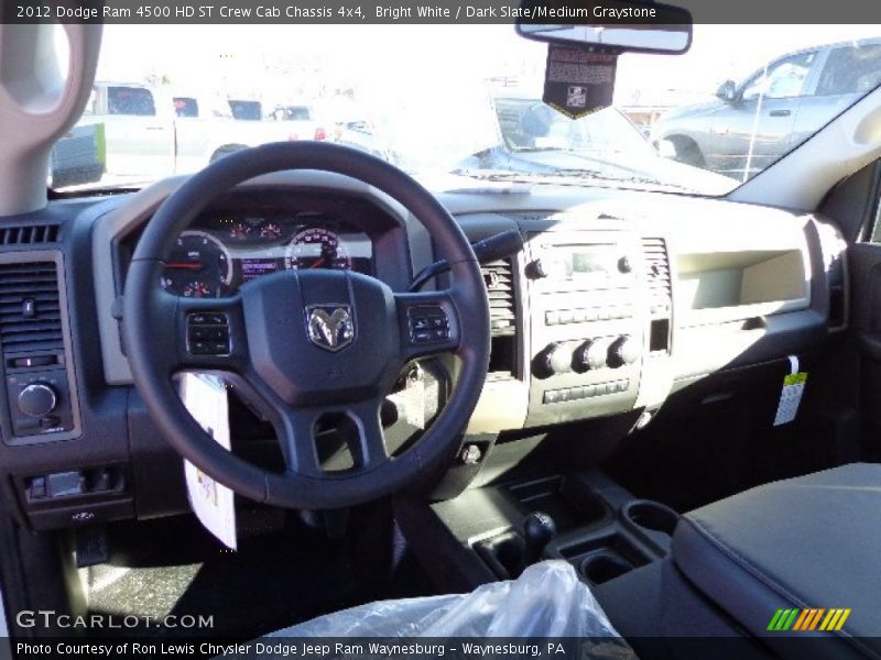 Bright White / Dark Slate/Medium Graystone 2012 Dodge Ram 4500 HD ST Crew Cab Chassis 4x4