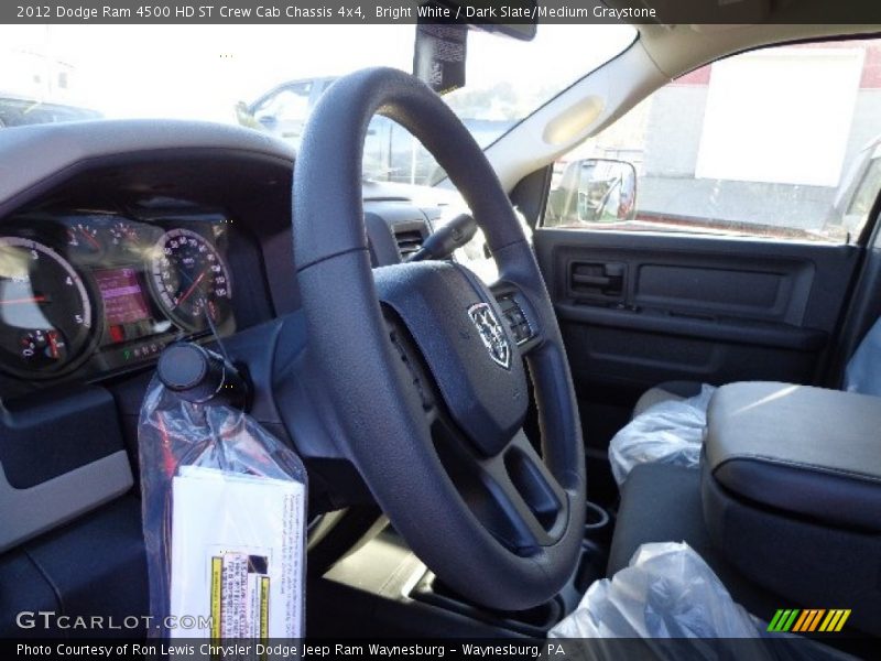 Bright White / Dark Slate/Medium Graystone 2012 Dodge Ram 4500 HD ST Crew Cab Chassis 4x4