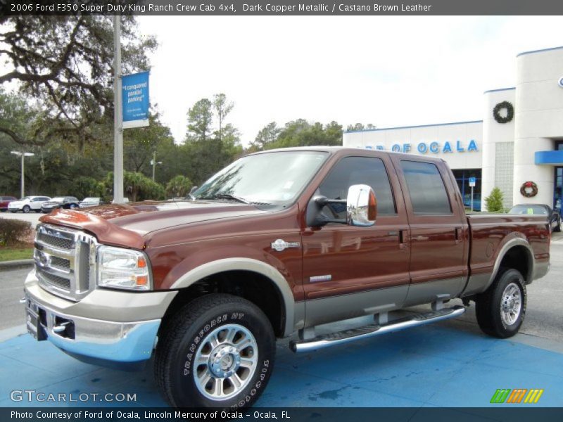 Dark Copper Metallic / Castano Brown Leather 2006 Ford F350 Super Duty King Ranch Crew Cab 4x4