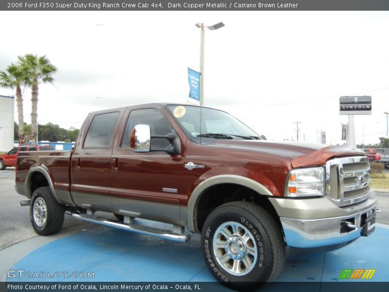 Dark Copper Metallic / Castano Brown Leather 2006 Ford F350 Super Duty King Ranch Crew Cab 4x4