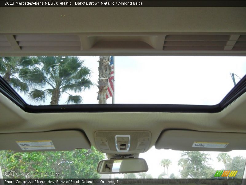 Sunroof of 2013 ML 350 4Matic