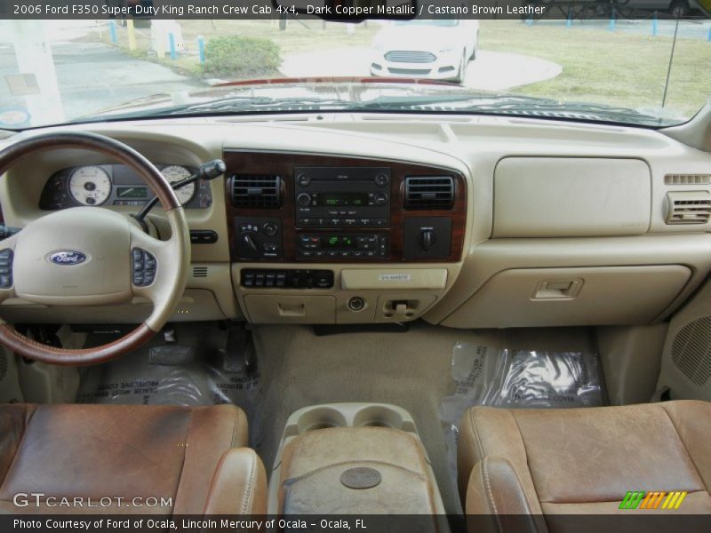Dark Copper Metallic / Castano Brown Leather 2006 Ford F350 Super Duty King Ranch Crew Cab 4x4