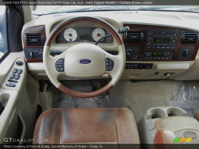 Dark Copper Metallic / Castano Brown Leather 2006 Ford F350 Super Duty King Ranch Crew Cab 4x4