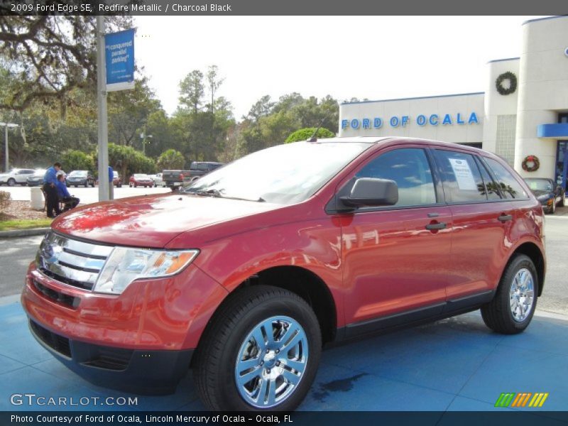 Redfire Metallic / Charcoal Black 2009 Ford Edge SE