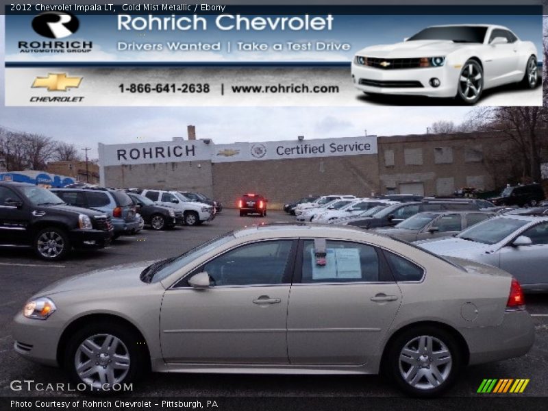 Gold Mist Metallic / Ebony 2012 Chevrolet Impala LT