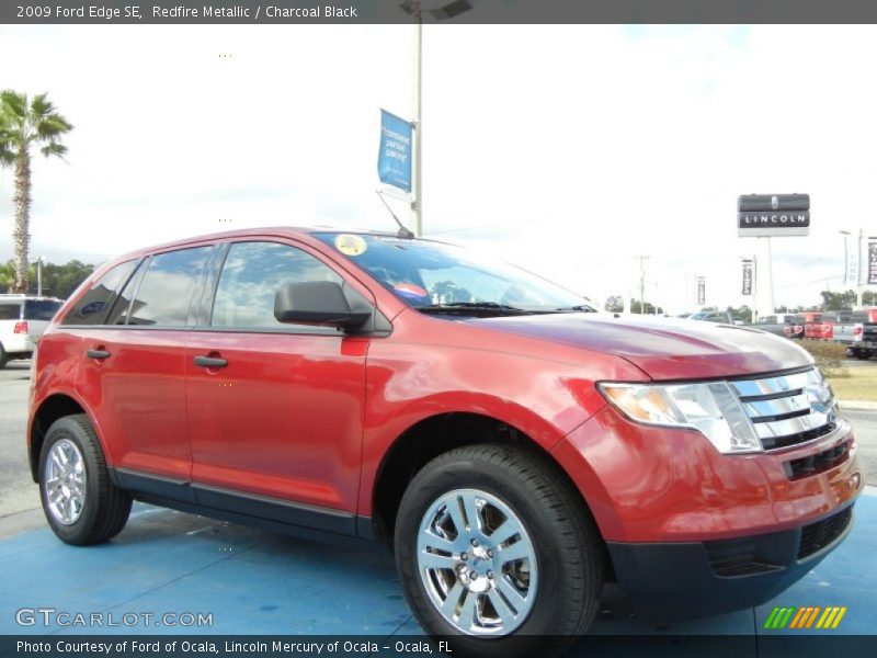 Redfire Metallic / Charcoal Black 2009 Ford Edge SE
