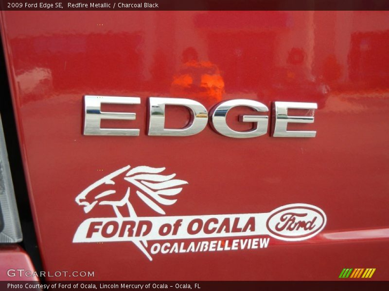 Redfire Metallic / Charcoal Black 2009 Ford Edge SE