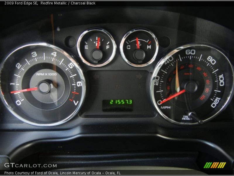 Redfire Metallic / Charcoal Black 2009 Ford Edge SE