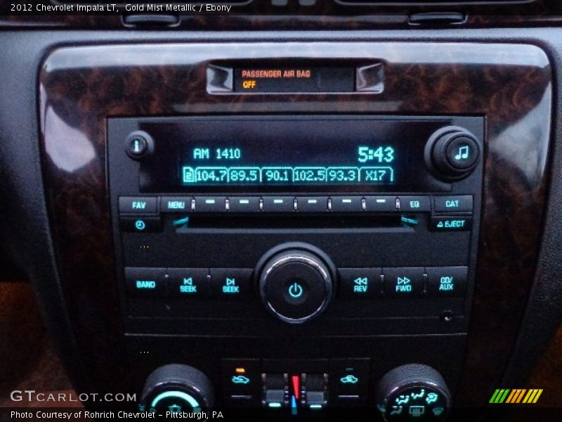 Gold Mist Metallic / Ebony 2012 Chevrolet Impala LT