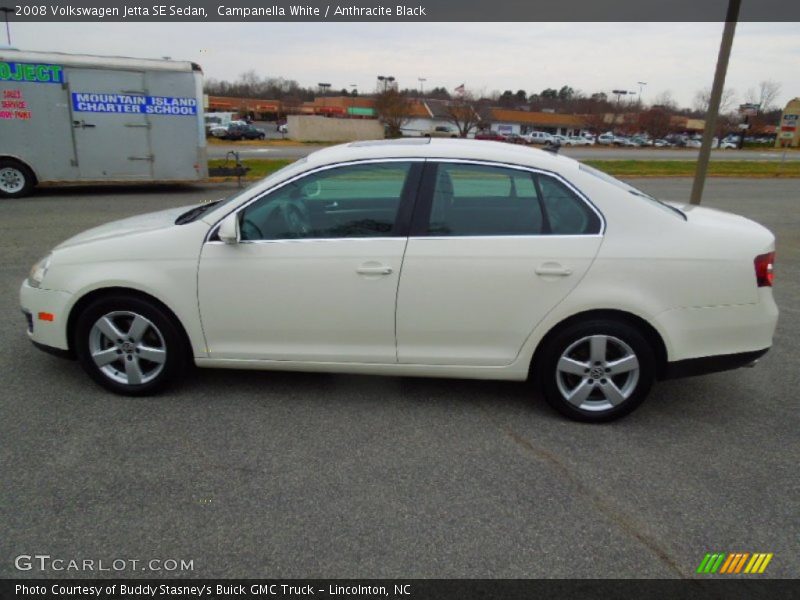 Campanella White / Anthracite Black 2008 Volkswagen Jetta SE Sedan