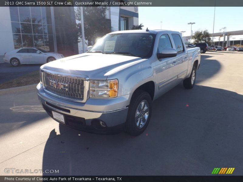 Quicksilver Metallic / Cocoa/Light Cashmere 2013 GMC Sierra 1500 SLT Crew Cab