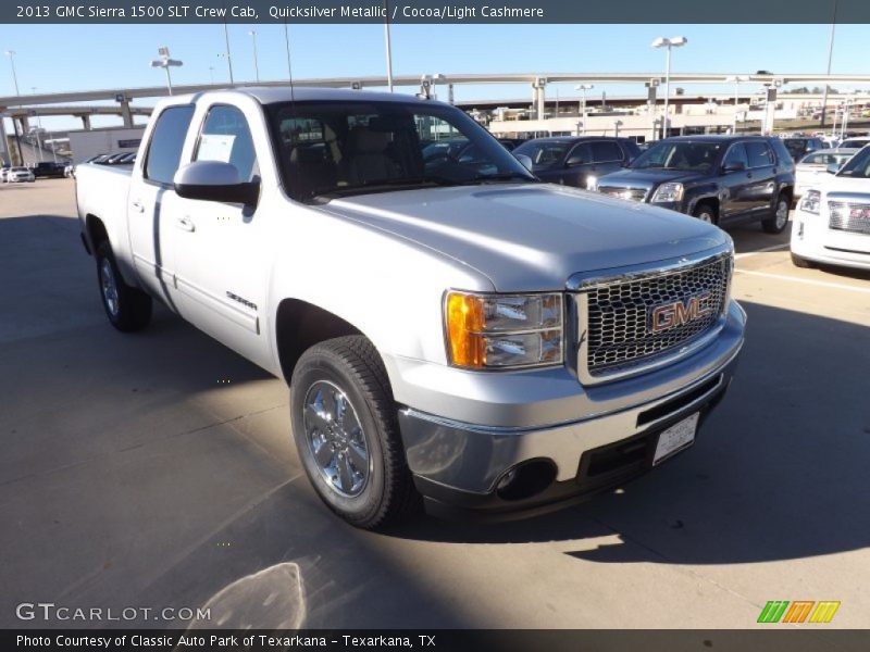 Quicksilver Metallic / Cocoa/Light Cashmere 2013 GMC Sierra 1500 SLT Crew Cab