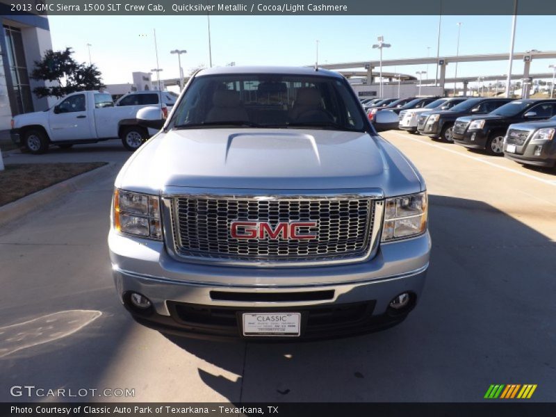 Quicksilver Metallic / Cocoa/Light Cashmere 2013 GMC Sierra 1500 SLT Crew Cab