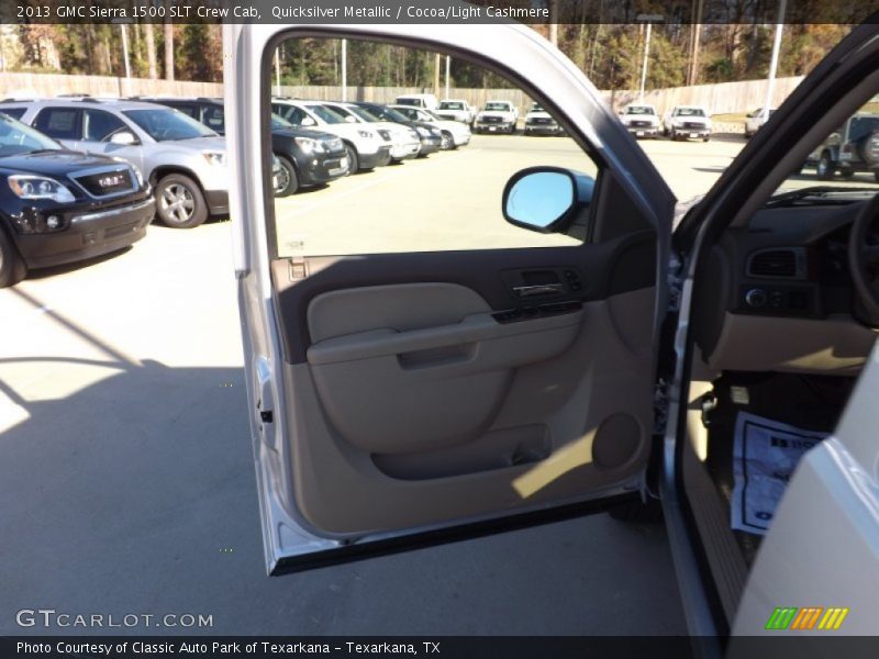 Quicksilver Metallic / Cocoa/Light Cashmere 2013 GMC Sierra 1500 SLT Crew Cab