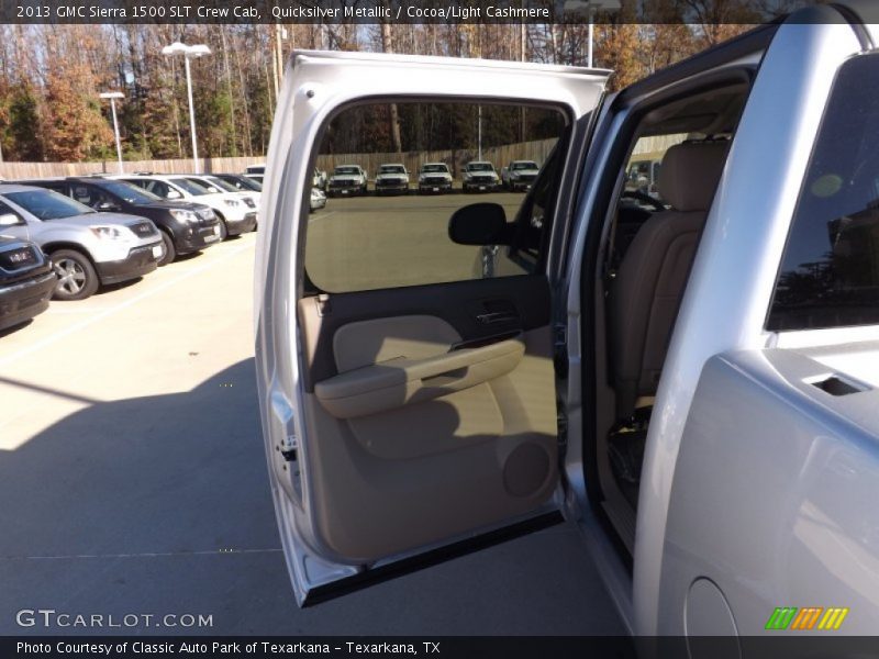Quicksilver Metallic / Cocoa/Light Cashmere 2013 GMC Sierra 1500 SLT Crew Cab
