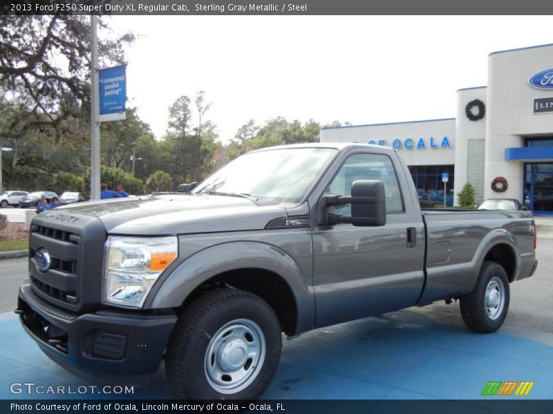 Sterling Gray Metallic / Steel 2013 Ford F250 Super Duty XL Regular Cab