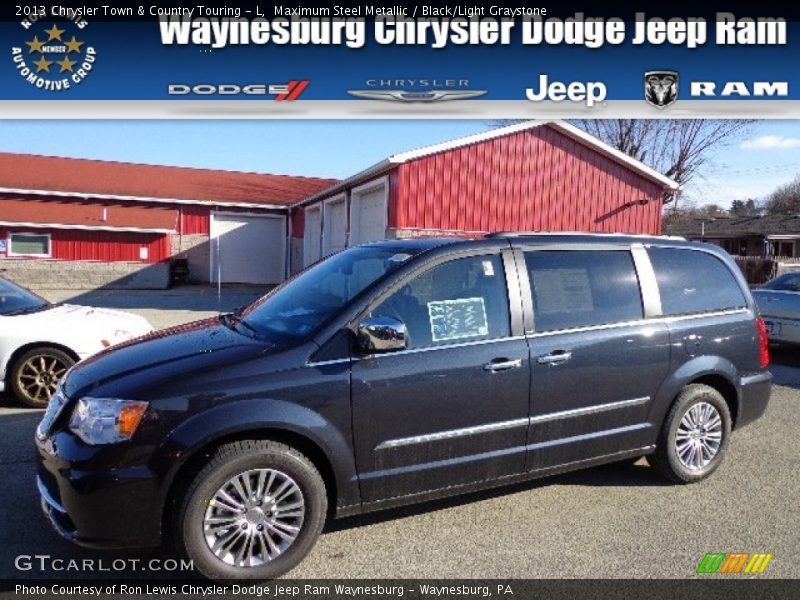 Maximum Steel Metallic / Black/Light Graystone 2013 Chrysler Town & Country Touring - L
