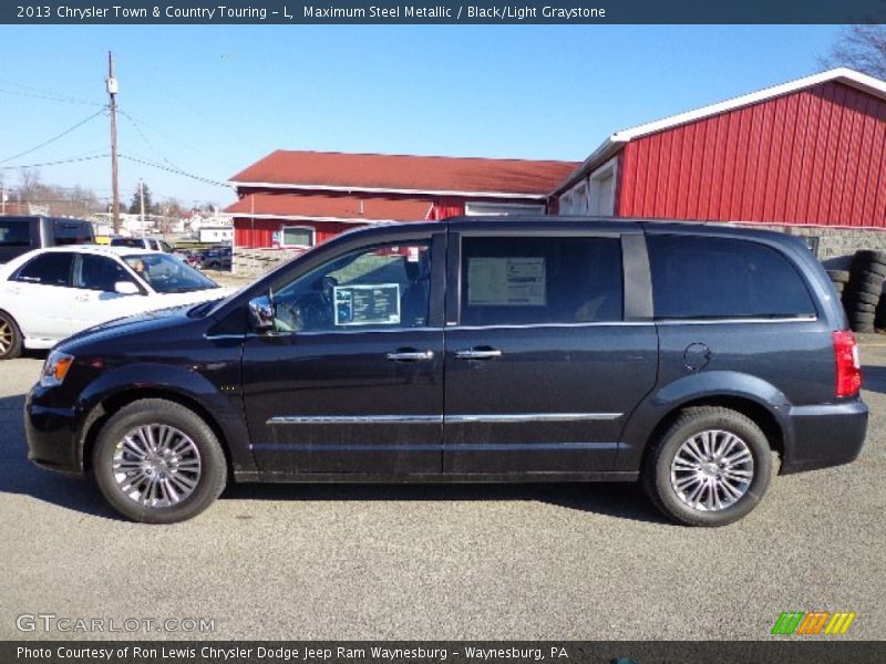 Maximum Steel Metallic / Black/Light Graystone 2013 Chrysler Town & Country Touring - L