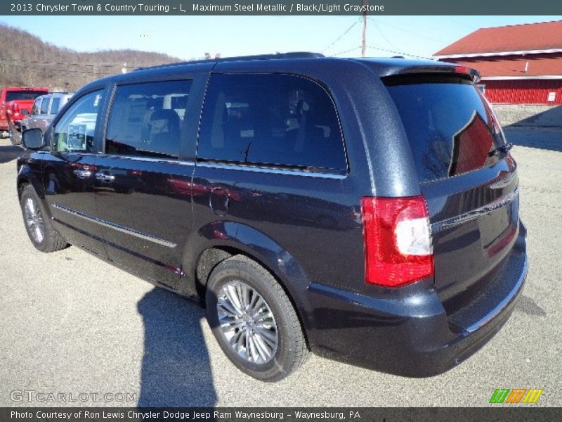 Maximum Steel Metallic / Black/Light Graystone 2013 Chrysler Town & Country Touring - L
