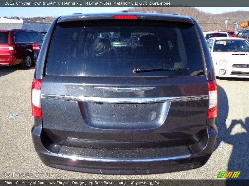 Maximum Steel Metallic / Black/Light Graystone 2013 Chrysler Town & Country Touring - L