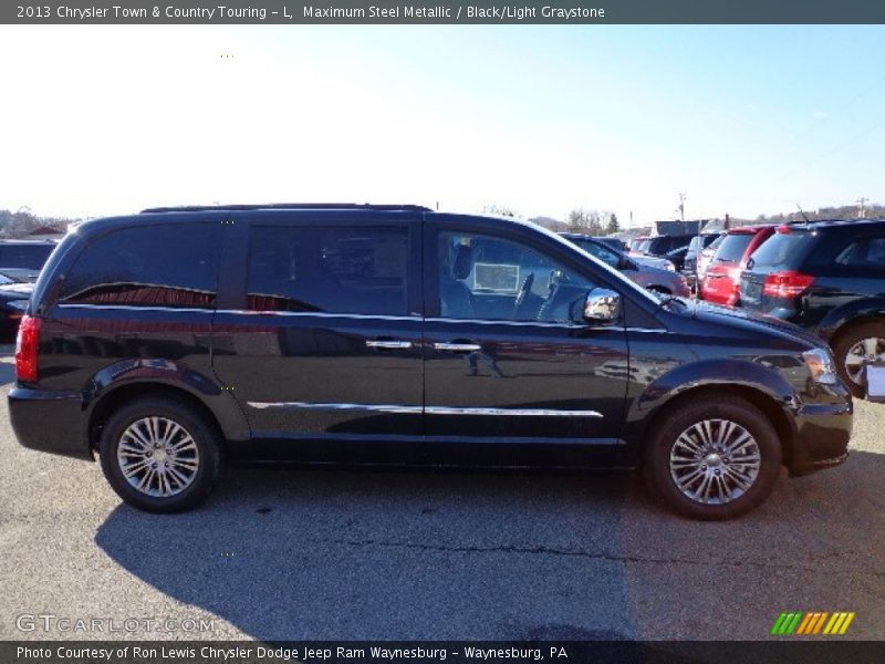 Maximum Steel Metallic / Black/Light Graystone 2013 Chrysler Town & Country Touring - L