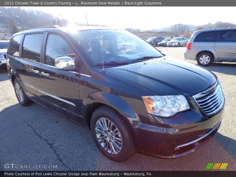 Maximum Steel Metallic / Black/Light Graystone 2013 Chrysler Town & Country Touring - L