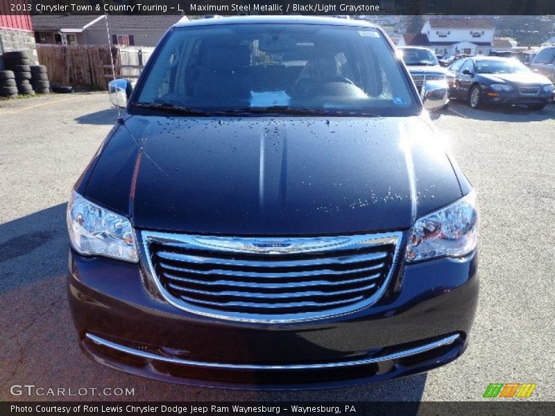 Maximum Steel Metallic / Black/Light Graystone 2013 Chrysler Town & Country Touring - L