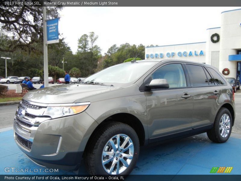 Mineral Gray Metallic / Medium Light Stone 2013 Ford Edge SEL